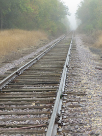 Railroad through countryside