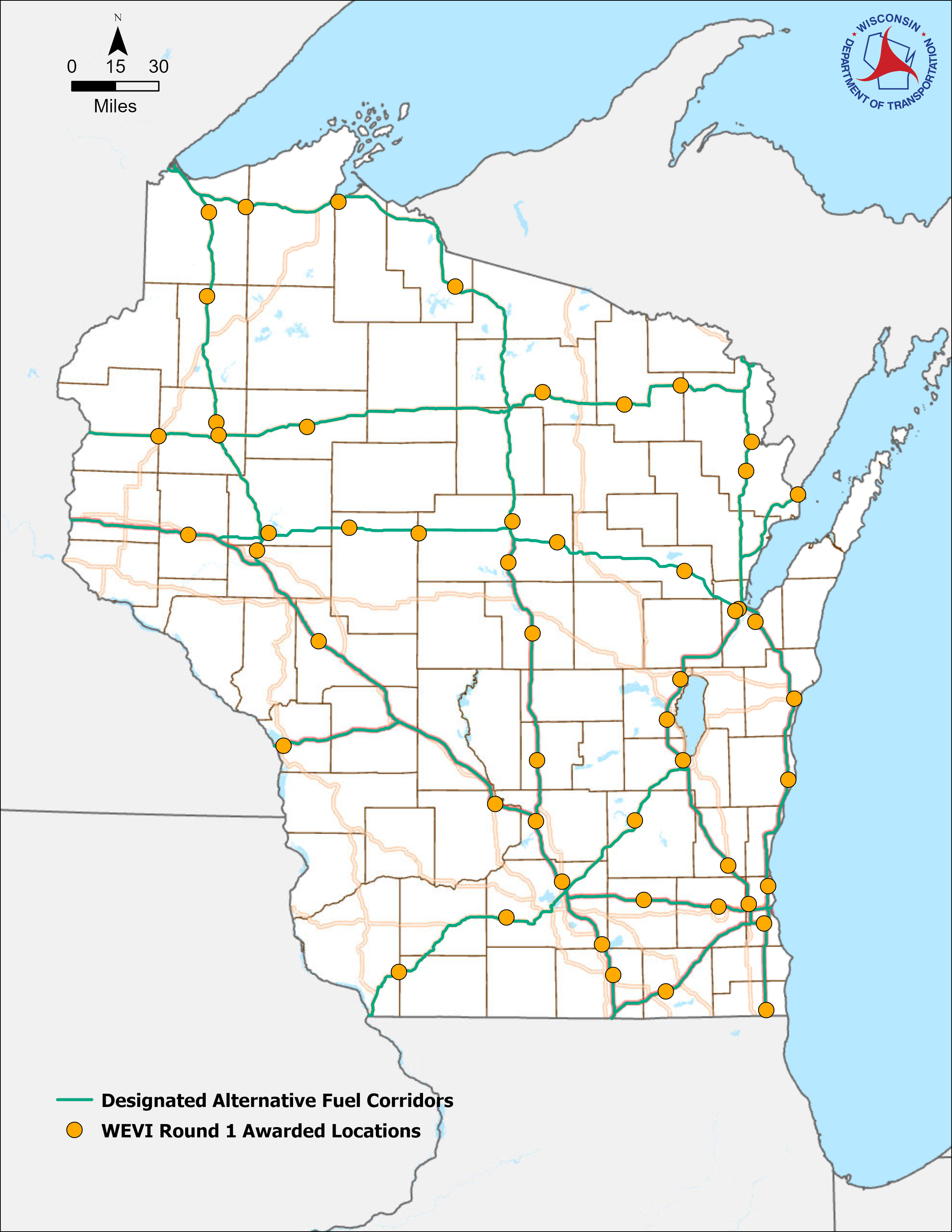 WEVI Round 1 awarded locations
