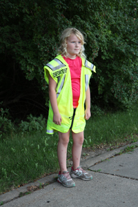 Child in safety vest