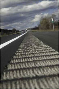 Example of roadway rumble strip