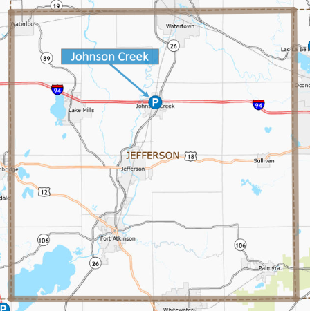 Map of Jefferson County park and ride lots.