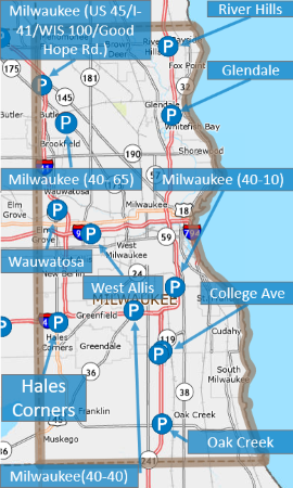 Milwaukee County park and ride lots