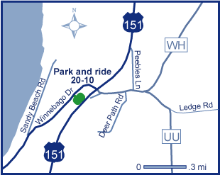 Map of park and ride lot NE of Fond du Lac (US 151/County WH) #2010