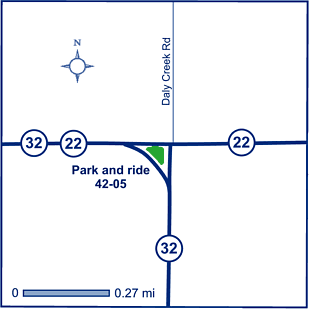 Map of Oconto County park and ride lot Gillet (WIS 22/WIS 32) #4205