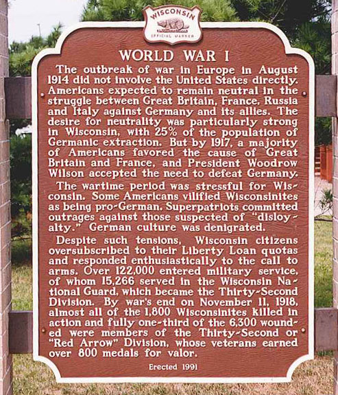 World War I historical marker