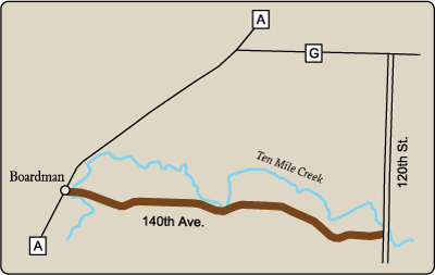 Map of Rustic Road 116