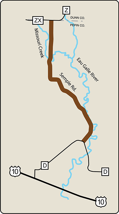Map of Rustic Road 122