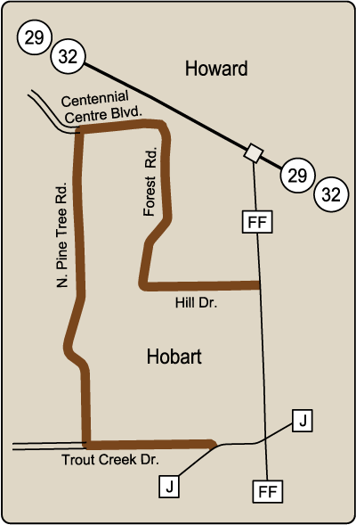 map of Rustic Road 40