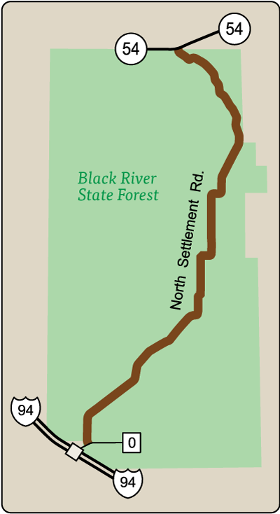 Map of Rustic Road 54