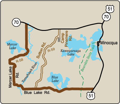 Map of Rustic Road 58