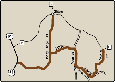 Map of Rustic Road 70