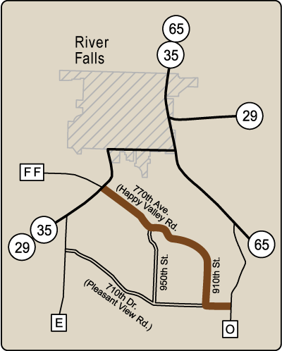 Map of Rustic Road 92