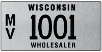 Wholesaler license plate issued 2011