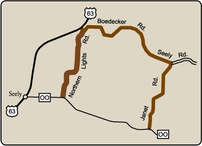 Map of Rustic Road 108